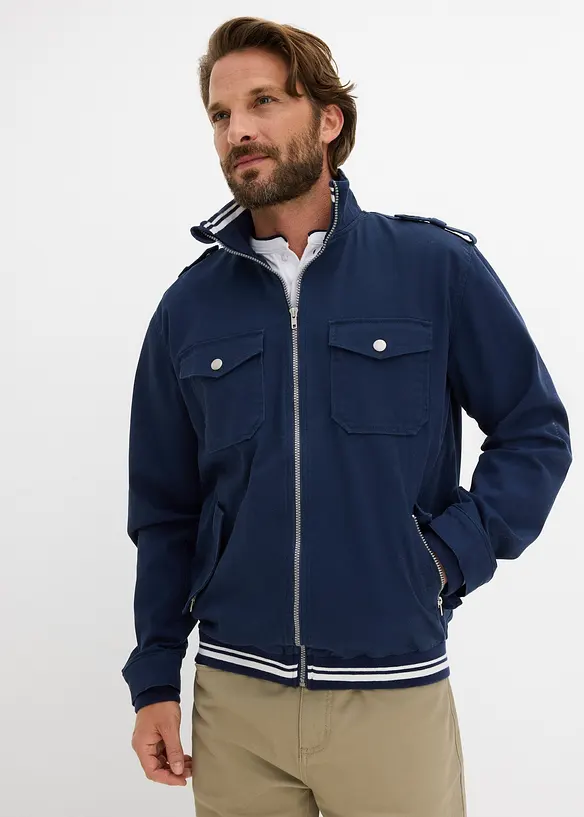 Übergangsjacke in Regular Fit in blau von vorne (im Anschnitt) - bonprix