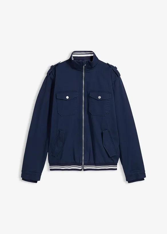 Übergangsjacke in Regular Fit in blau von vorne - bonprix