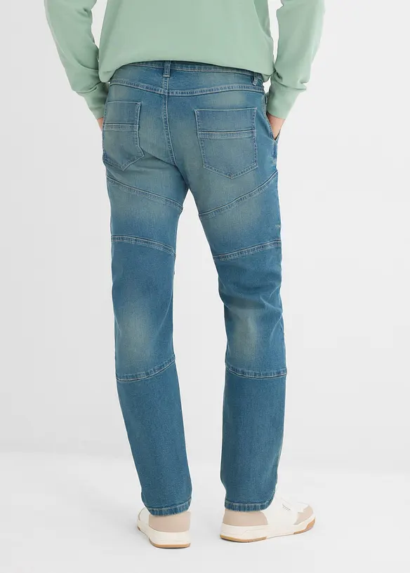 Regular Fit Jeans mit Dehnbund, Straight in blau von hinten - bonprix