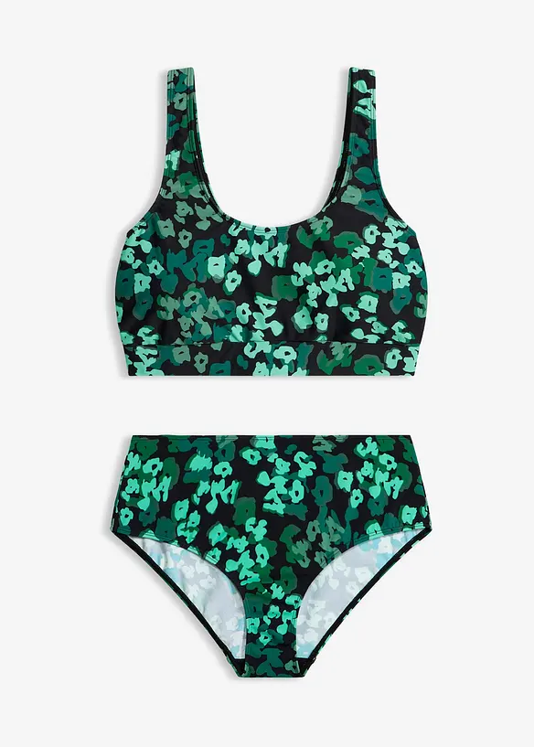Bustier-Bikini (2-tlg.Set) in schwarz von vorne - bonprix