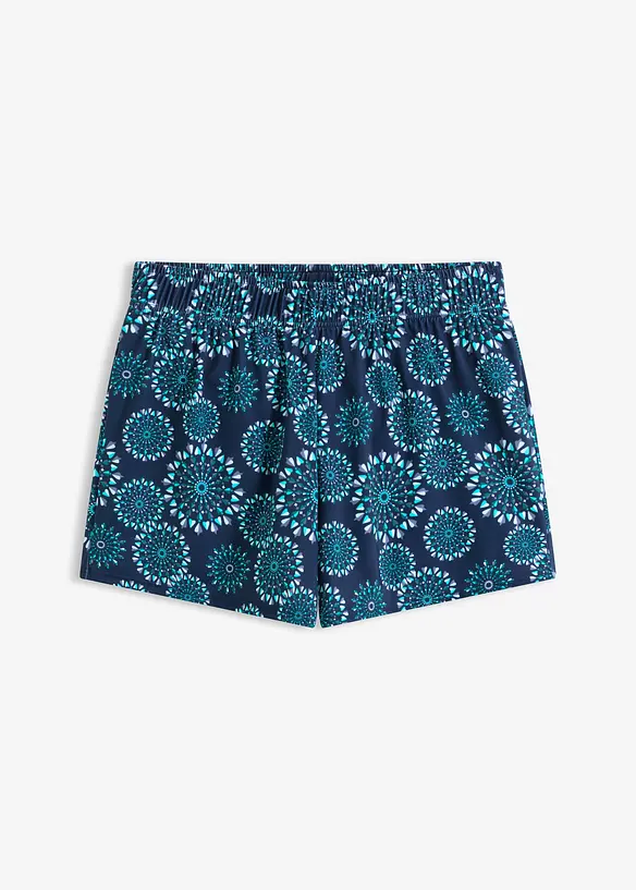Badeshorts mit integrierter Bikinihose in blau von vorne - bonprix