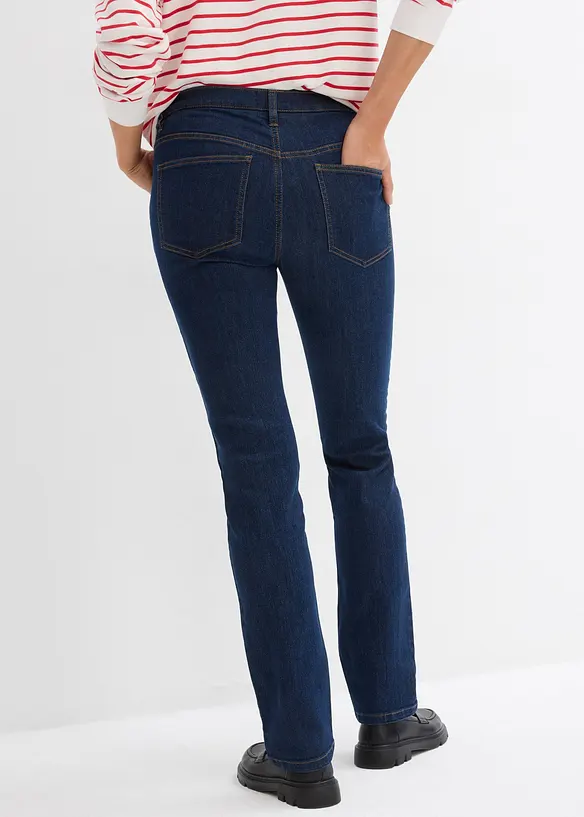 Umstandsjeans aus Bio-Baumwolle, Straight Leg in blau von hinten - bonprix
