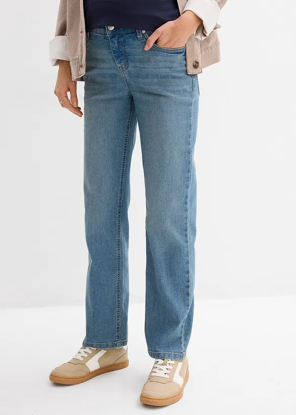 Umstandsjeans für die Schwangerschaft und danach, ankle length in blau von vorne - bonprix