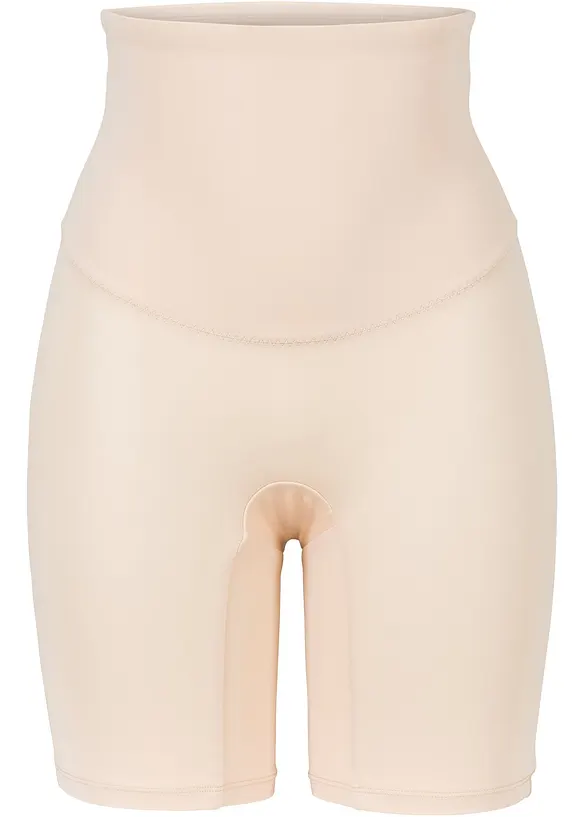 Strong Highwaist Shape-Radlerhose in beige von vorne - bonprix