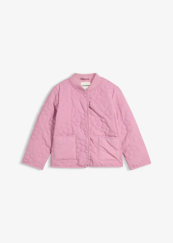 Steppjacke leicht wattiert in rosa von vorne - bonprix