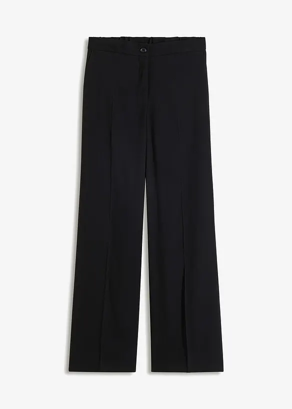 Leichte Marlenehose mit Viskose in schwarz von vorne - bonprix