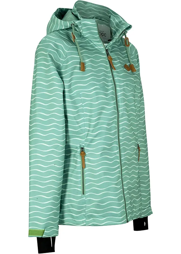 wasserdichte  Funktions-Jacke in grün von vorne - bonprix