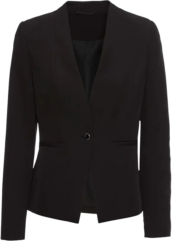 Blazer in schwarz von vorne - bonprix