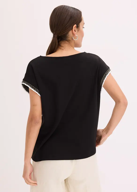 Shirt aus reiner Baumwolle in schwarz von hinten (im Anschnitt) - bonprix Shirt aus reiner Baumwolle in schwarz von hinten (im Anschnitt) - bonprix