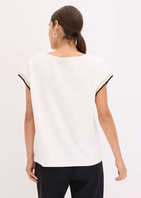Shirt aus reiner Baumwolle in weiß von hinten (im Anschnitt) - bonprix