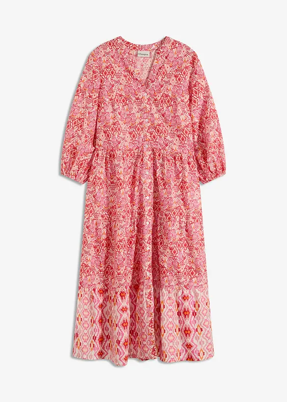 Midikleid aus leichter Baumwolle in rot von vorne - bonprix Midikleid aus leichter Baumwolle in rot von vorne - bonprix