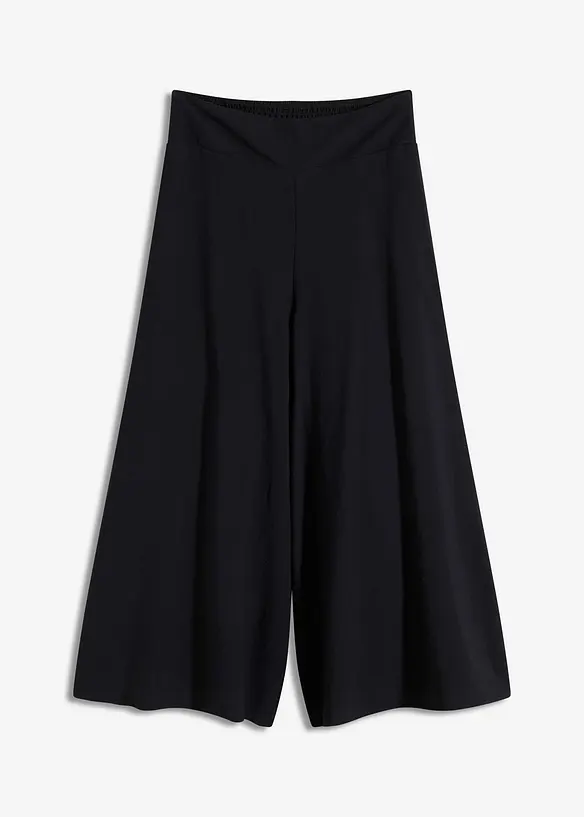 Culotte aus Viskose-Mix in schwarz von vorne - bonprix