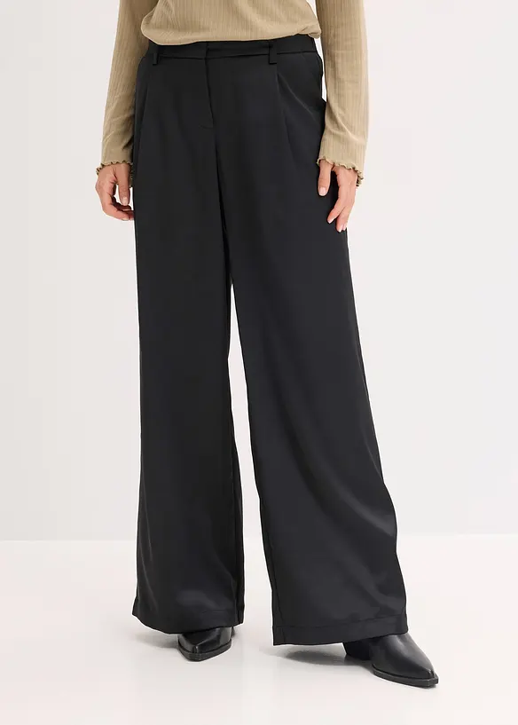 Marlenehose in schwarz von vorne - bonprix