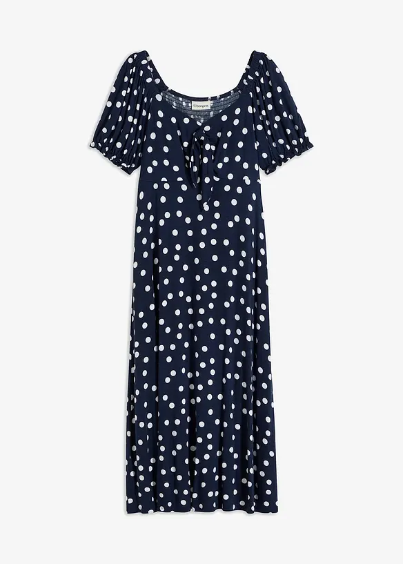 Midikleid aus Viskose-Mix in blau von vorne - bonprix Midikleid aus Viskose-Mix in blau von vorne - bonprix
