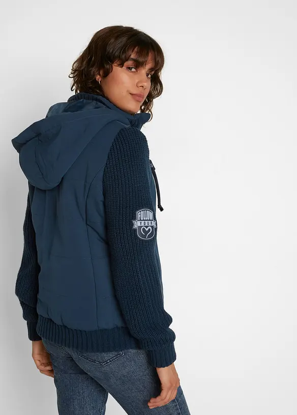 Übergangsjacke in blau von hinten (im Anschnitt) - bonprix