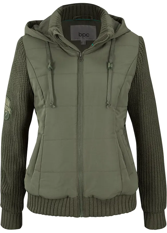 Übergangsjacke in grün von vorne - bonprix