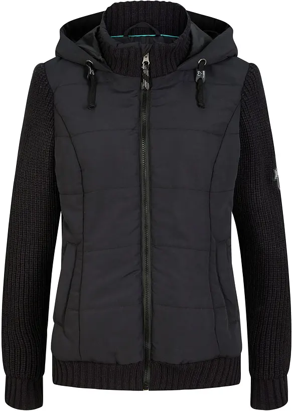 Übergangsjacke in schwarz von vorne - bonprix