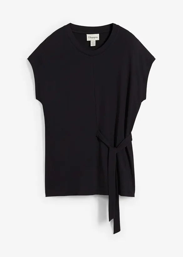 Shirt aus softem Viskose-Mix in schwarz von vorne - bonprix Shirt aus softem Viskose-Mix in schwarz von vorne - bonprix