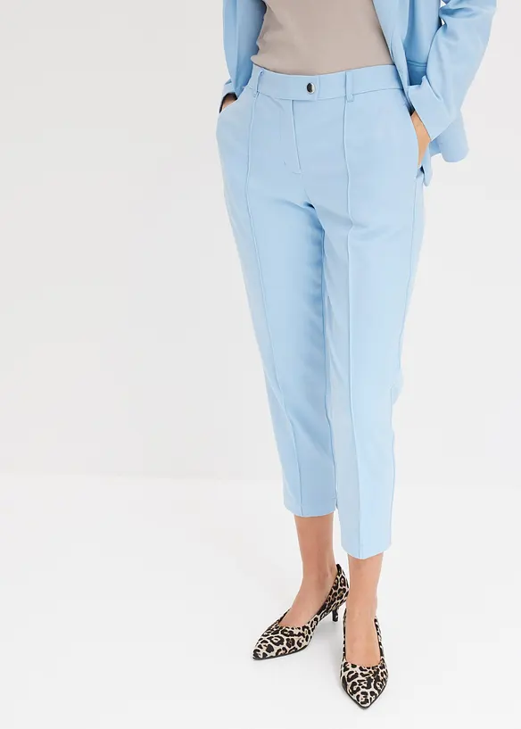 Hose mit Bequembund in blau von vorne - bonprix
