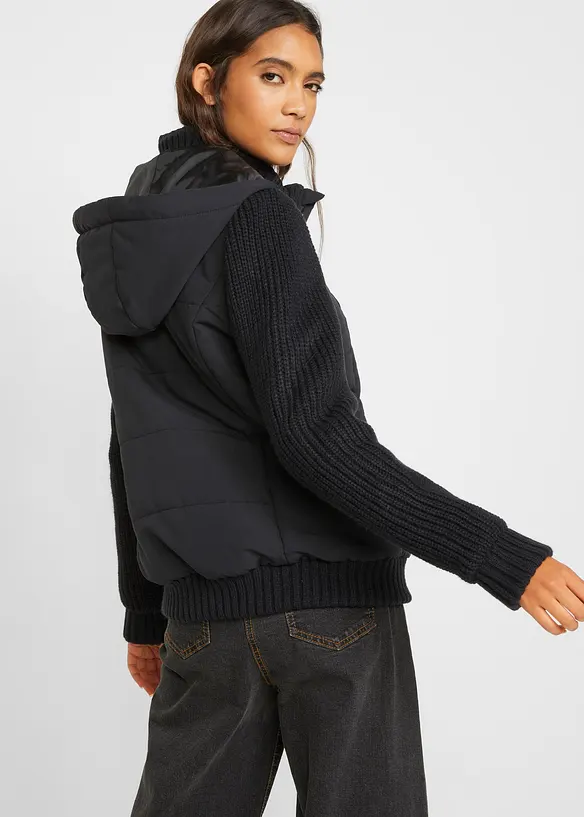 Übergangsjacke in schwarz von hinten (im Anschnitt) - bonprix