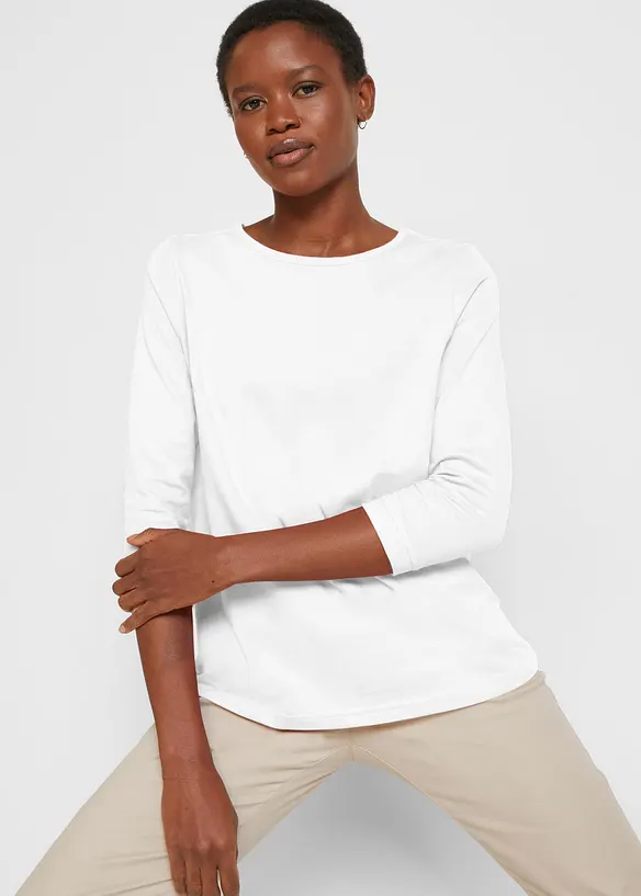 Longshirt (5er-Pack) in rosa von vorne (im Anschnitt) - bonprix