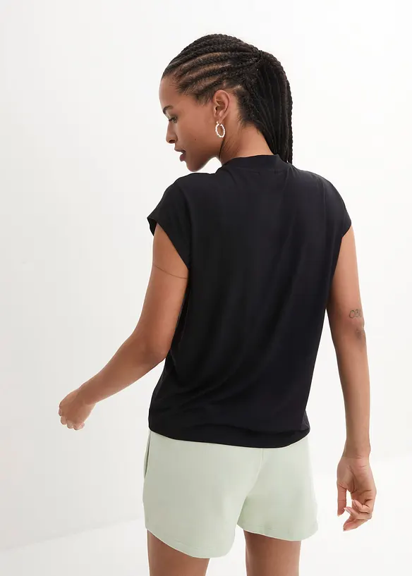 T-Shirt aus softer Viskose in schwarz von hinten (im Anschnitt) - bonprix T-Shirt aus softer Viskose in schwarz von hinten (im Anschnitt) - bonprix