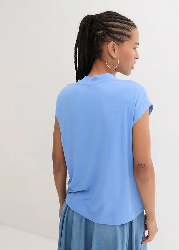 T-Shirt aus softer Viskose in blau von hinten (im Anschnitt) - bonprix T-Shirt aus softer Viskose in blau von hinten (im Anschnitt) - bonprix