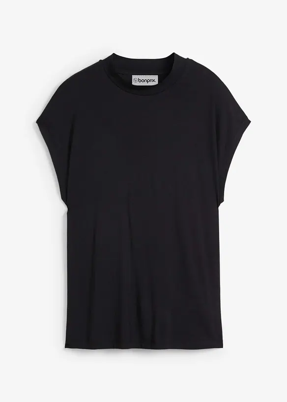 T-Shirt aus softer Viskose in schwarz von vorne - bonprix T-Shirt aus softer Viskose in schwarz von vorne - bonprix