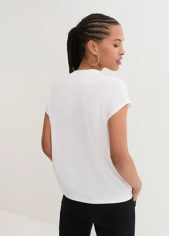 T-Shirt aus softer Viskose in weiß von hinten (im Anschnitt) - bonprix T-Shirt aus softer Viskose in weiß von hinten (im Anschnitt) - bonprix
