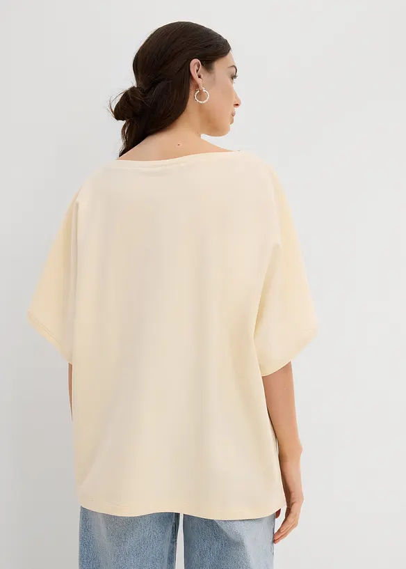 Oversize-Shirt in weiß von hinten (im Anschnitt) - bonprix