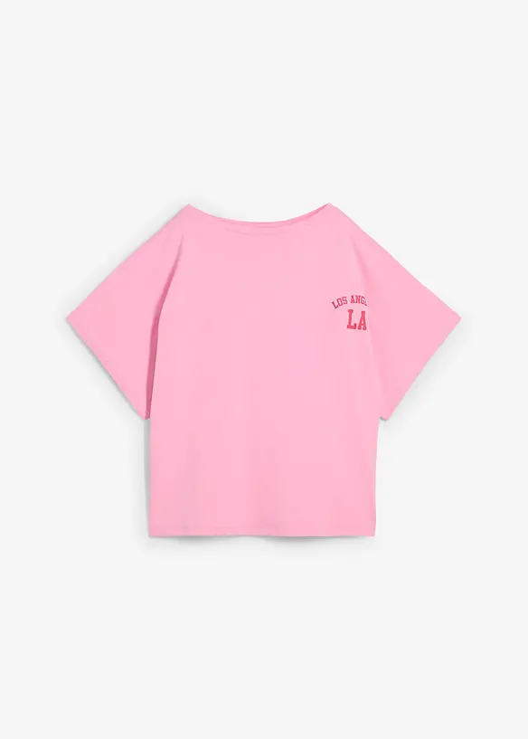 Oversize-Shirt in rosa von vorne - bonprix