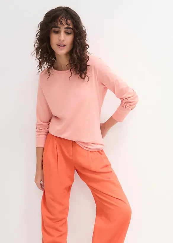 Longshirt mit Rundhalsausschnitt, Langarm (5er Pack) in grün von vorne (im Anschnitt) - bonprix Longshirt mit Rundhalsausschnitt, Langarm (5er Pack) in grün von vorne (im Anschnitt) - bonprix