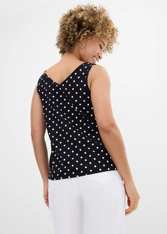 Top aus reiner Bio-Baumwolle in schwarz von hinten (im Anschnitt) - bonprix Top aus reiner Bio-Baumwolle in schwarz von hinten (im Anschnitt) - bonprix