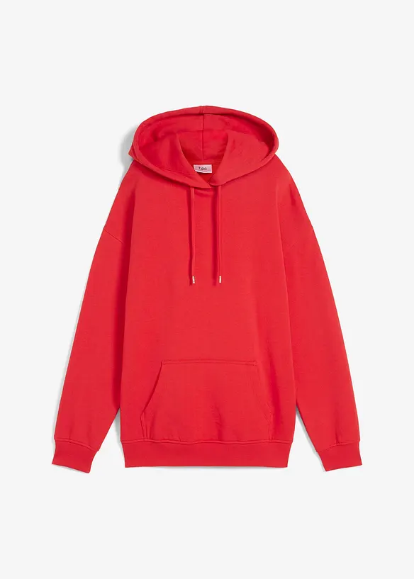 Oversize Hoodie in rot von vorne - bonprix