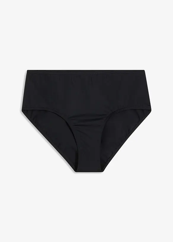 Highwaist-Bikinihose in schwarz von vorne - bonprix