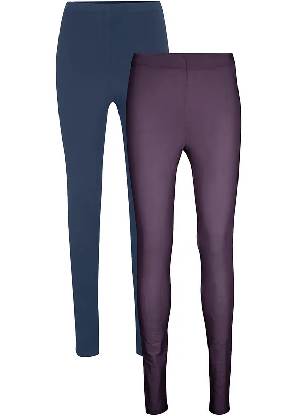 Leggings (2er Pack) in blau von vorne - bonprix Leggings (2er Pack) in blau von vorne - bonprix