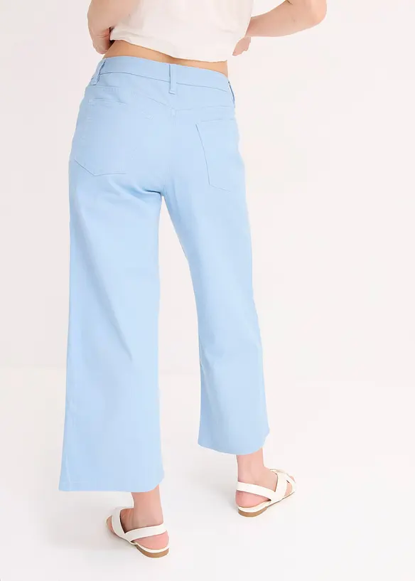 Culotte aus elastischem Baumwoll-Mix in blau von hinten - bonprix