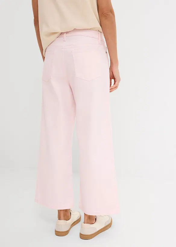 Culotte aus elastischem Baumwoll-Mix in rosa von hinten - bonprix