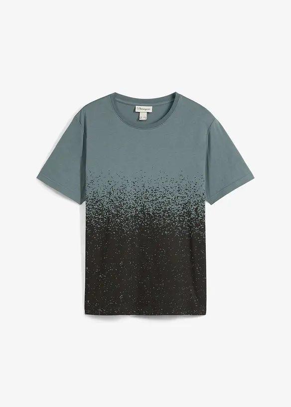 T-Shirt aus reiner Bio-Baumwolle in grün von vorne - bonprix