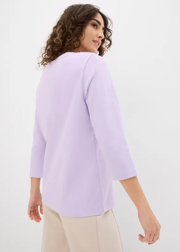 Shirt aus reiner schwerer Bio-Baumwolle in lila von hinten (im Anschnitt) - bonprix Shirt aus reiner schwerer Bio-Baumwolle in lila von hinten (im Anschnitt) - bonprix