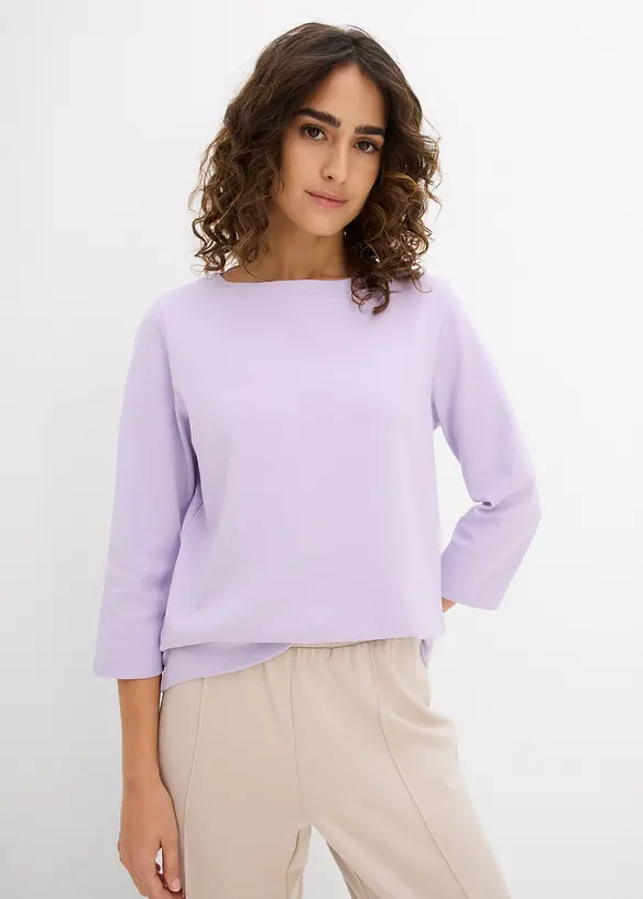 Shirt aus reiner schwerer Bio-Baumwolle in lila von vorne (im Anschnitt) - bonprix Shirt aus reiner schwerer Bio-Baumwolle in lila von vorne (im Anschnitt) - bonprix