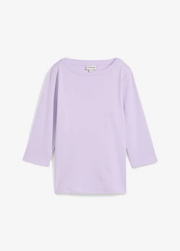 Shirt aus reiner schwerer Bio-Baumwolle in lila von vorne - bonprix Shirt aus reiner schwerer Bio-Baumwolle in lila von vorne - bonprix