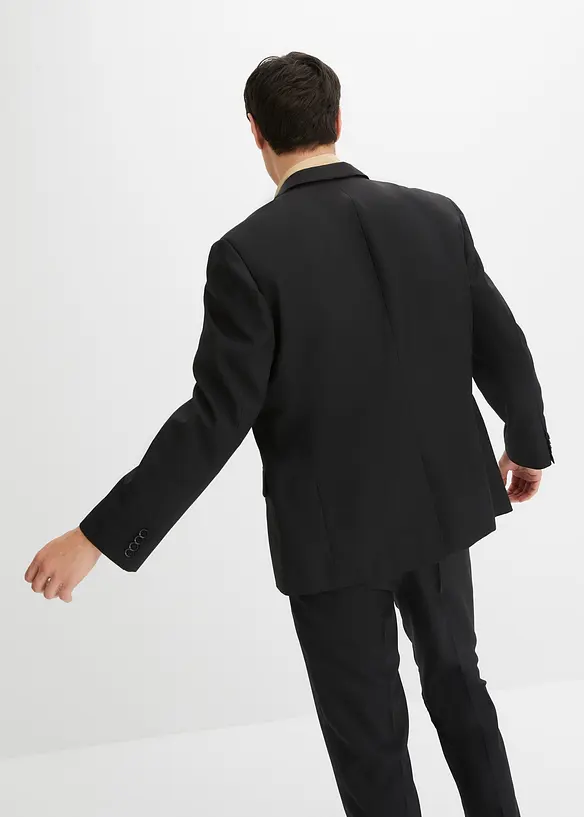 Baukasten-Sakko in Regular Fit in schwarz von hinten (im Anschnitt) - bonprix
