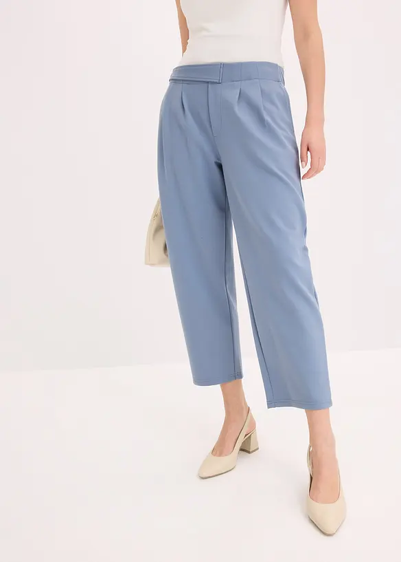 Barell-Hose aus Punto di Roma in blau von vorne - bonprix Barell-Hose aus Punto di Roma in blau von vorne - bonprix
