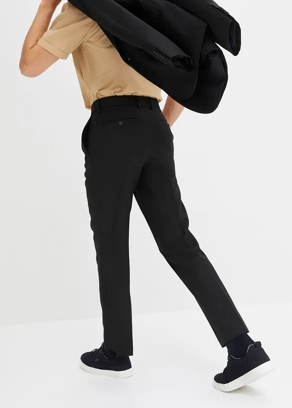 Baukasten-Anzugshose in Regular Fit in schwarz von hinten - bonprix