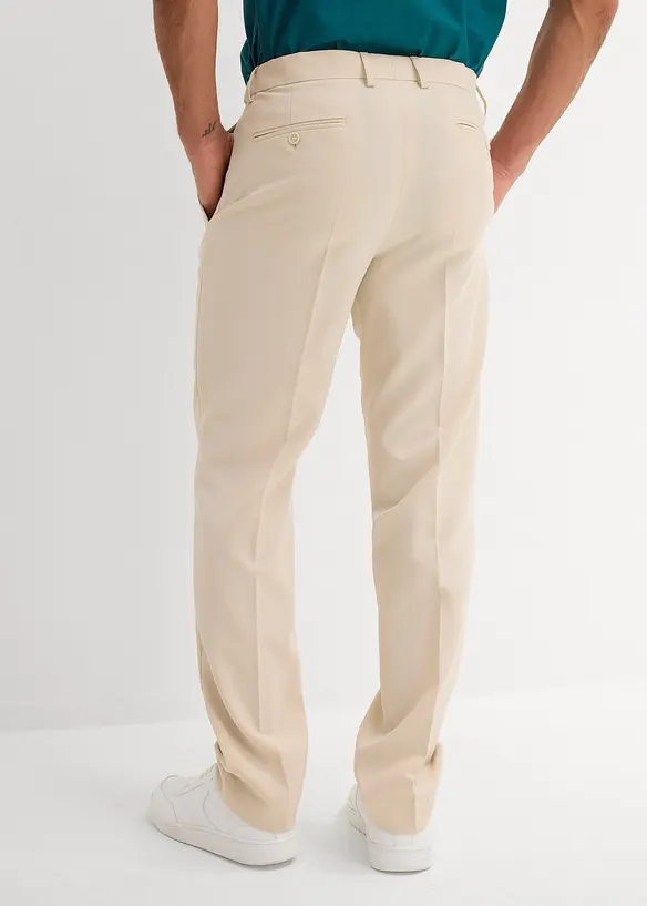 Baukasten-Anzugshose in Regular Fit in beige von hinten - bonprix