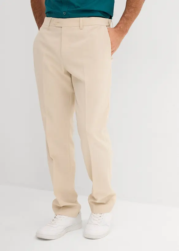 Baukasten-Anzugshose in Regular Fit in beige von vorne - bonprix