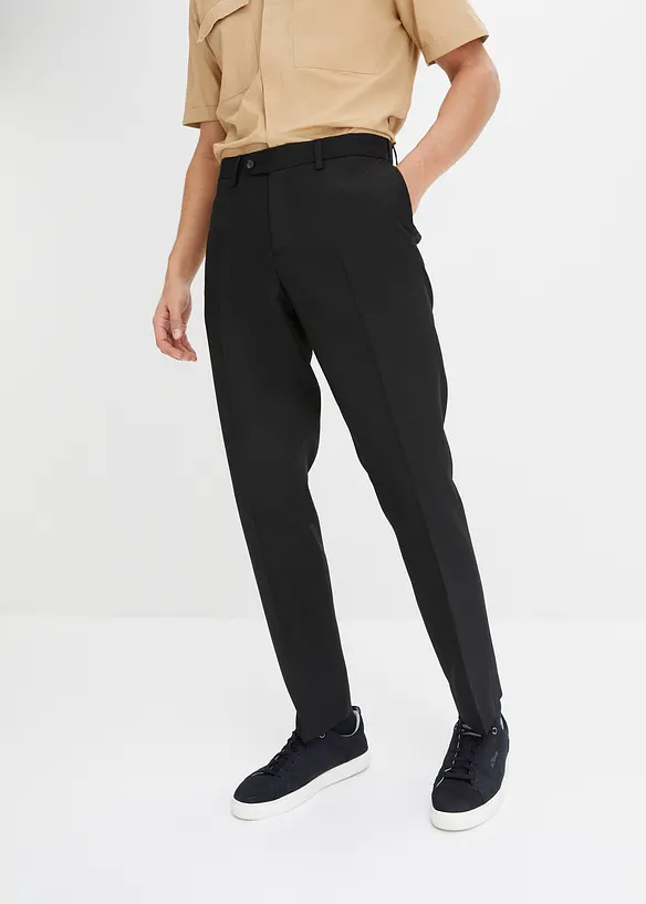 Baukasten-Anzugshose in Regular Fit in schwarz von vorne - bonprix