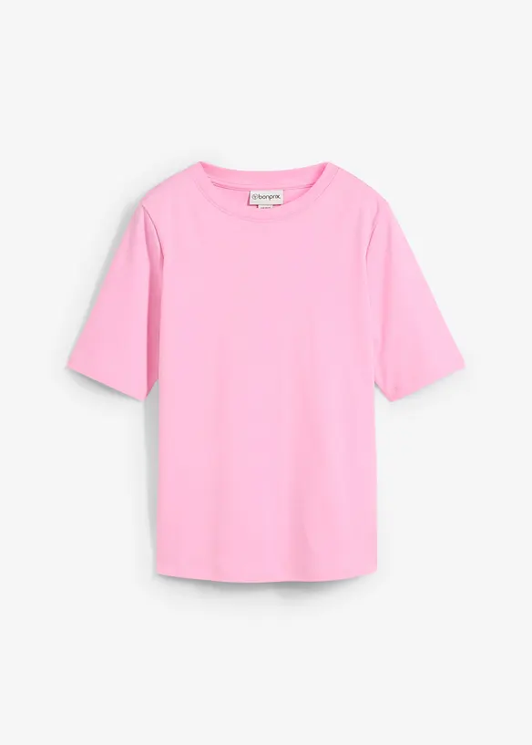 T-Shirt aus reiner Bio-Baumwolle in rosa von vorne - bonprix T-Shirt aus reiner Bio-Baumwolle in rosa von vorne - bonprix