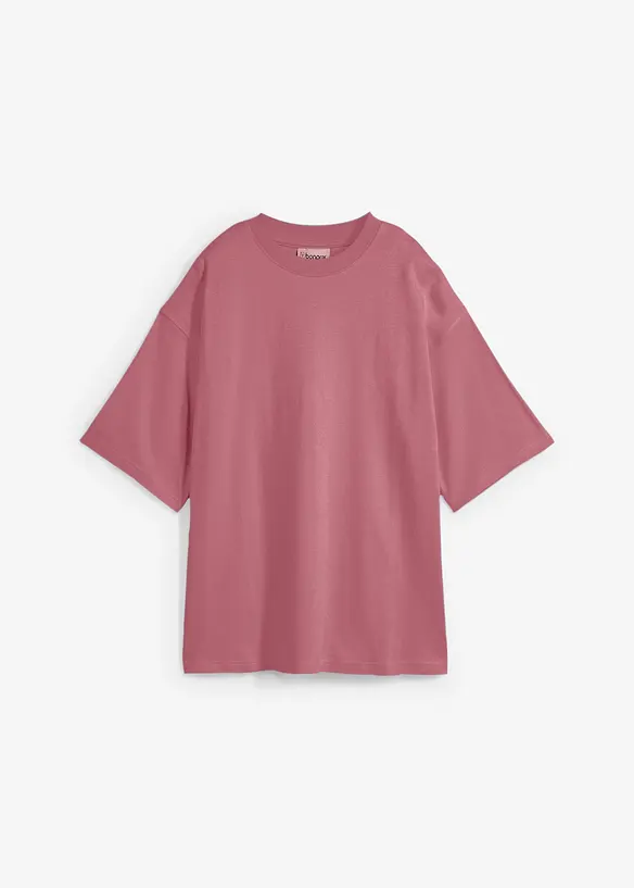 Oversize-Shirt aus reiner schwerer Bio-Baumwolle in lila von vorne - bonprix Oversize-Shirt aus reiner schwerer Bio-Baumwolle in lila von vorne - bonprix